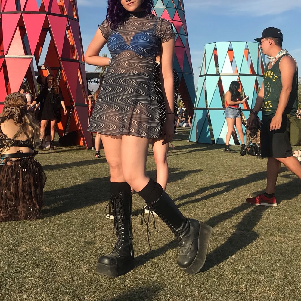 Trippy sheer dress